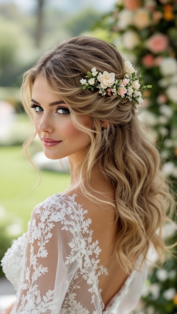 10 Gorgeous Half Up Half Down Wedding Hairstyles for Your Big Day