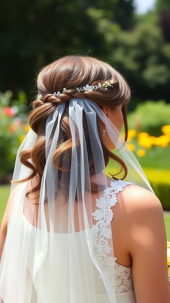 10 Gorgeous Wedding Hairstyles for Long Hair with a Veil