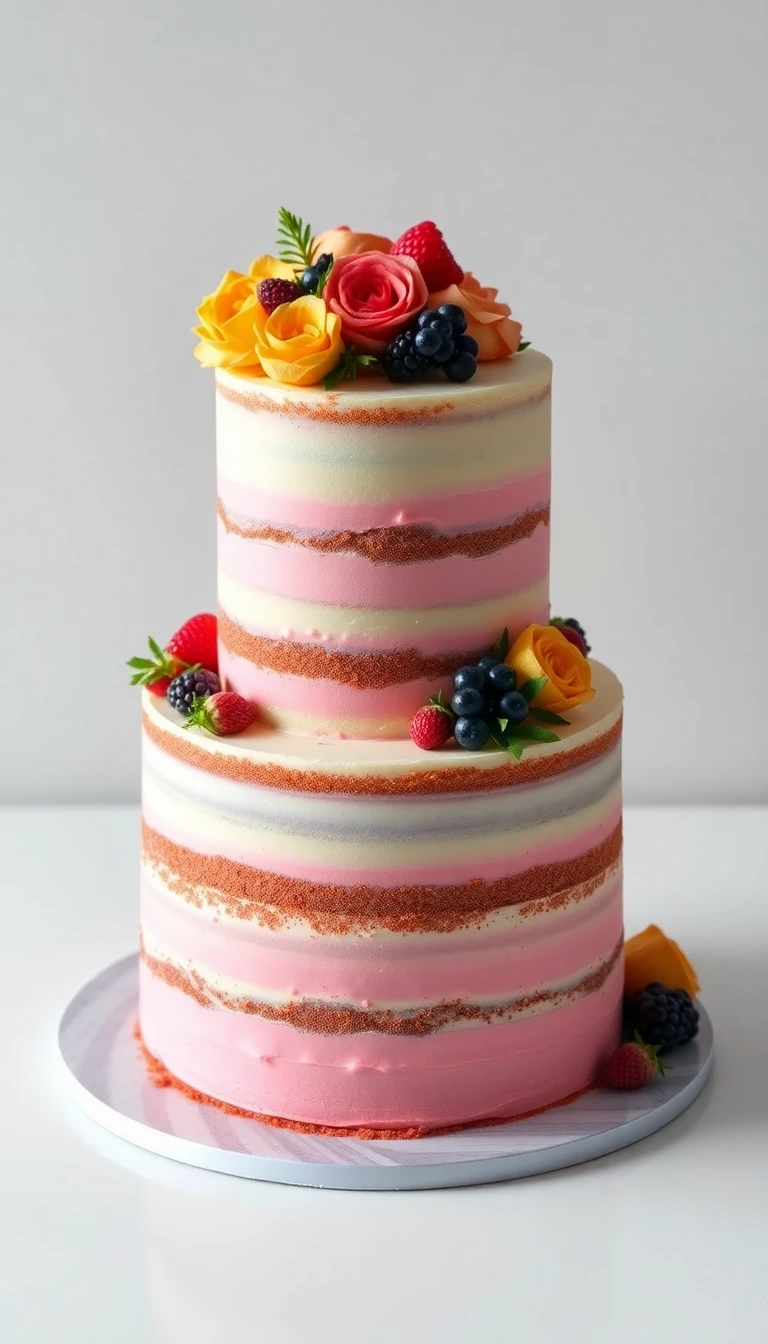 14 Deliciously Creative 2 Tier Wedding Cake Ideas to Inspire Your Big Day
