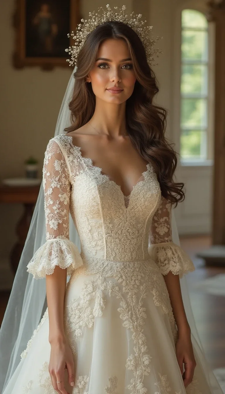 10 Exquisite Lace Wedding Dresses with Sleeves for the Perfect Bridal Look