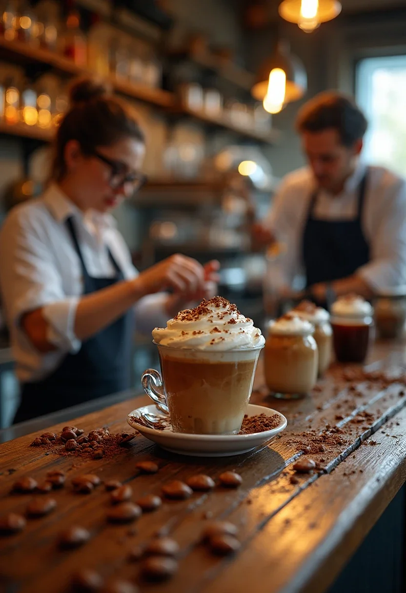 Interactive coffee bar station.