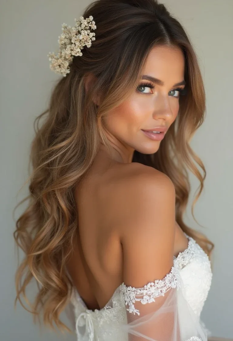 12 Stunning Half Up Half Down Wedding Hairstyles for Every Bride
