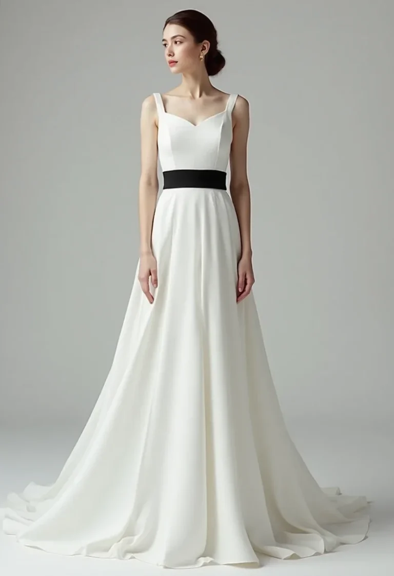 12 Stunning Black and White Wedding Dresses That Will Leave You Breathless