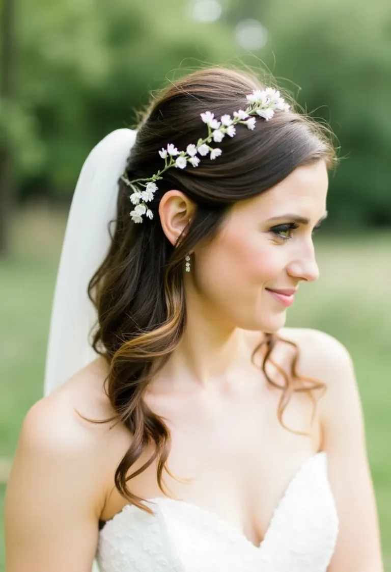 11 Stunning Half Up Half Down Wedding Hairstyles for Your Big Day