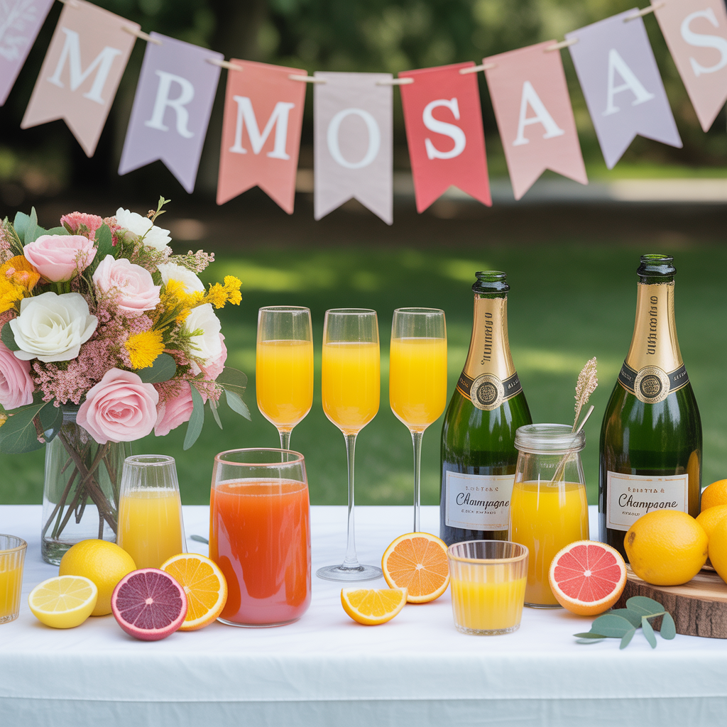 How to Plan a Beautiful Bridal Shower Mimosa Bar