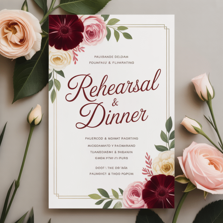 Guide to Rehearsal Dinner Invitation Wording